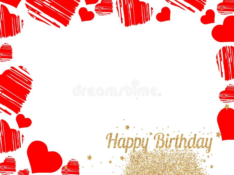 Valentines Day Background Red Romantic Hearts Isolated on White Background  Love Romance Happy Birthday Card Stock Photo - Image of hearts, birthday:  169007728