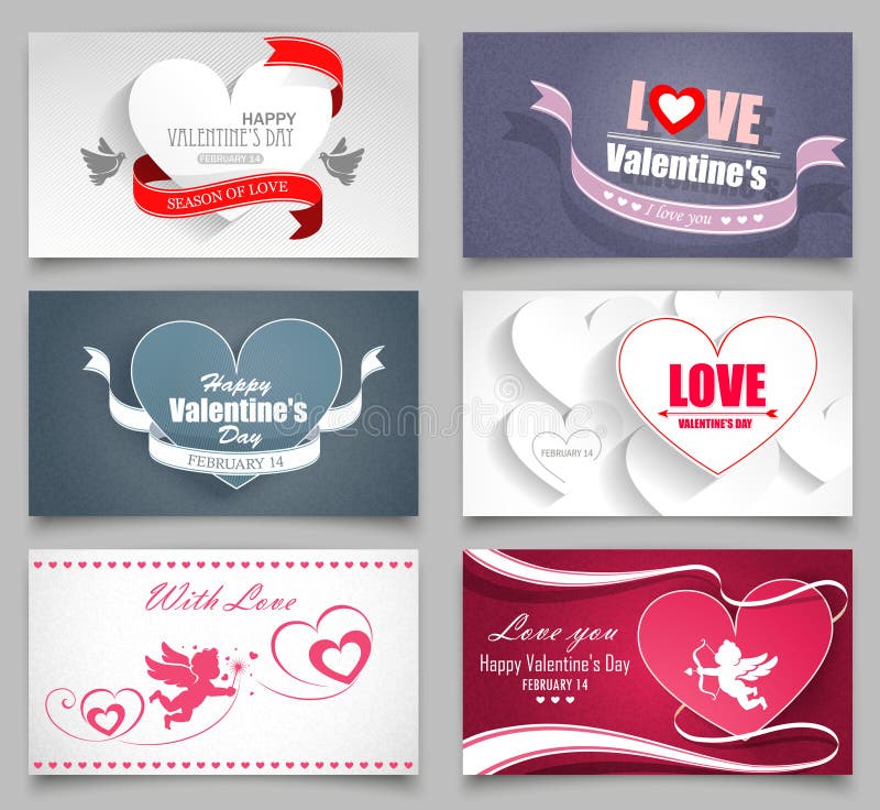 Valentines Day Cards royalty free illustration Valentines Day Cards royalty free illustration