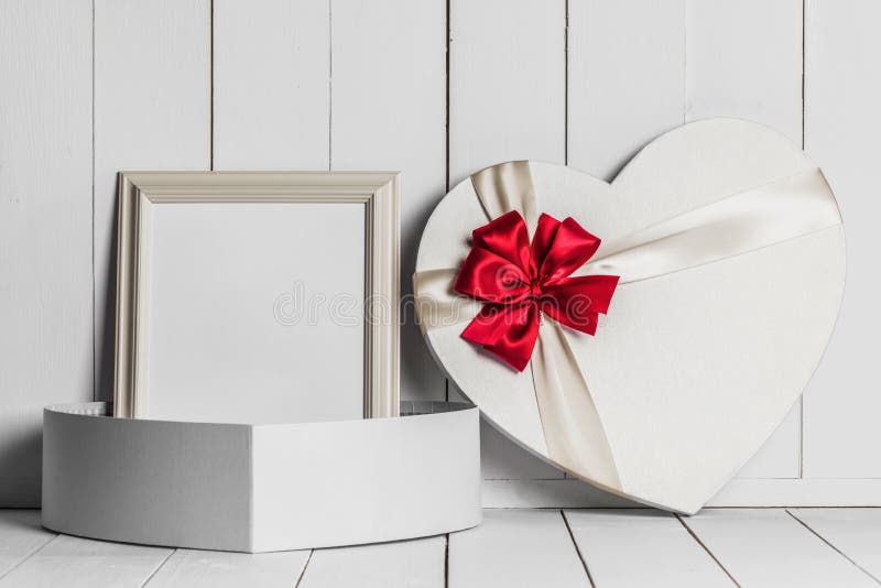 Valentines Day gift box stock image. Image of copy, empty 83746581