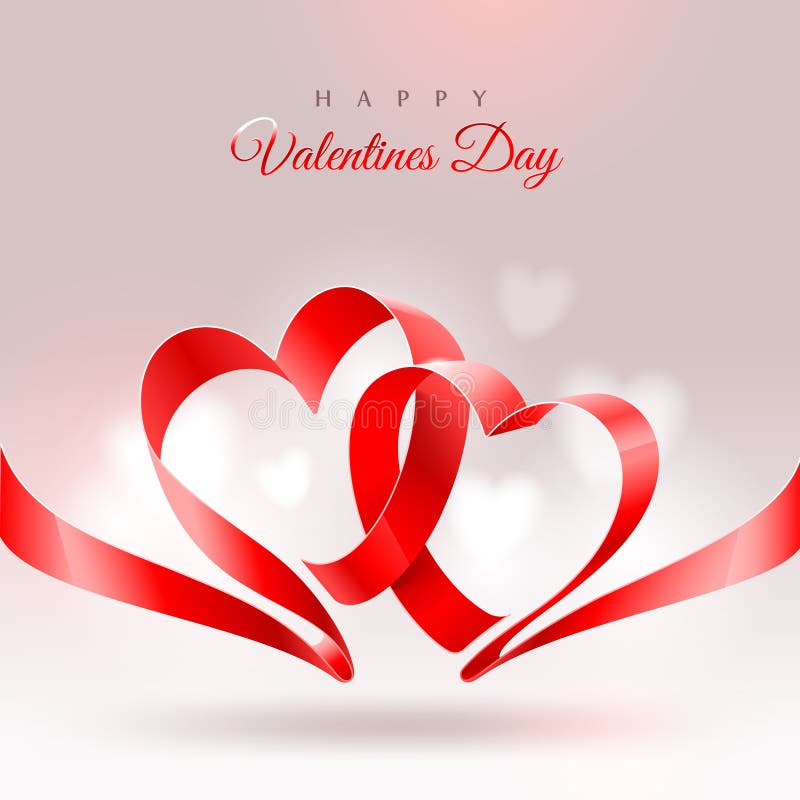 Valentines day ribbons Royalty Free Vector Image