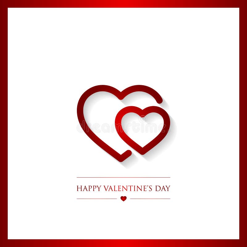 happy valentines day greeting card vector illustration