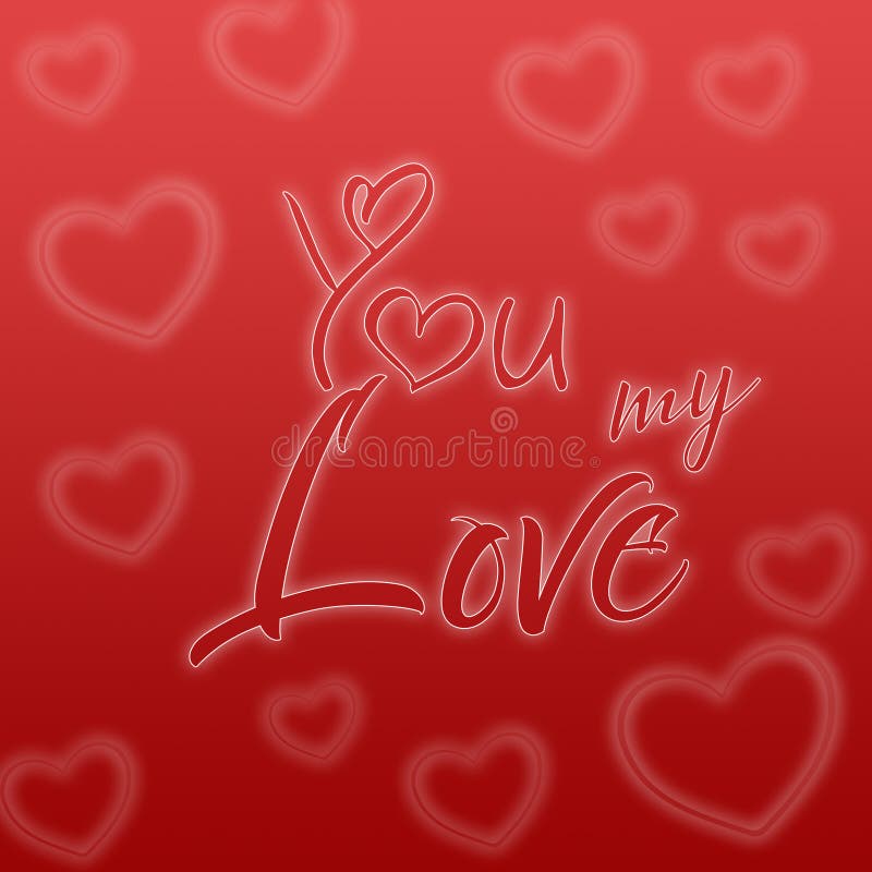 Valentines day illustration. Happy Valentine card with greetings. Lettering logo, calligraphy inscription with many hearts. royalty free illustration Valentines day illustration. Happy Valentine card with greetings. Lettering logo, calligraphy inscription with many hearts. royalty free illustration