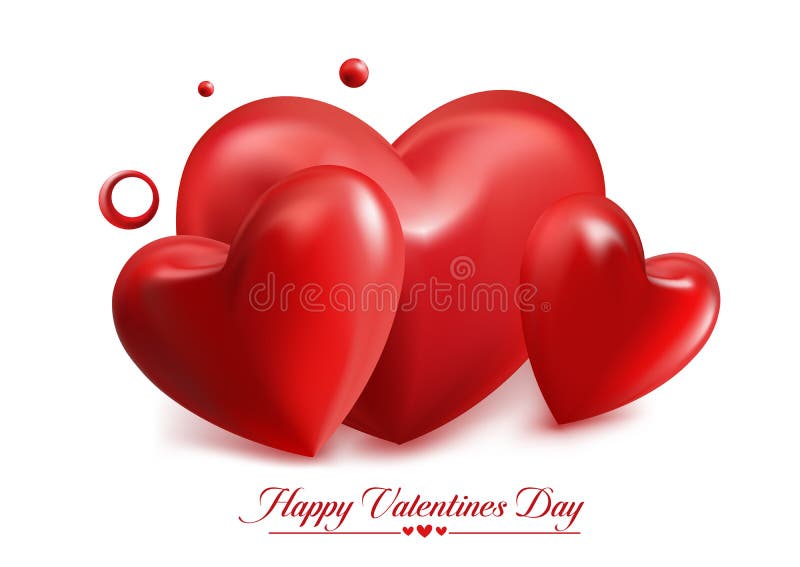 Valentines Day Red Sweet Balloon Hearts