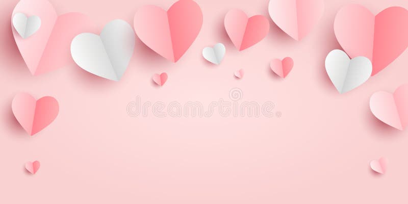 Valentines Hearts Postcard. Paper Flying Elements on Transparent Background  Stock Vector - Illustration of ballon, rose: 227064529