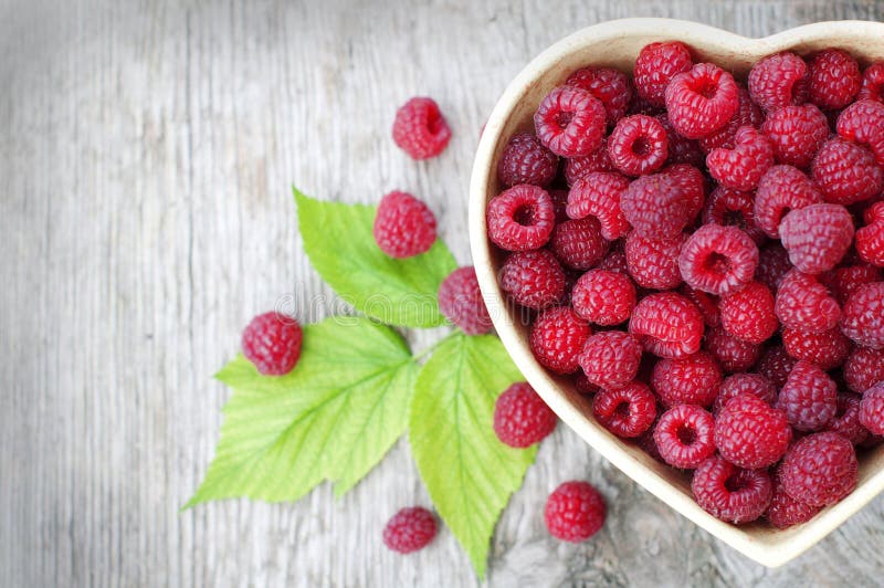 Valentines Raspberry in Heart Stock Photo Image of valentine, fresh