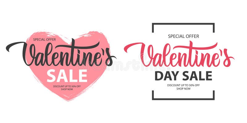 Valentines Venda modelos de etiquetas promocionais definidos O dia de São Valentim oferece design de texto de oferta especial com ilustração stock Valentines Venda modelos de etiquetas promocionais definidos O dia de São Valentim oferece design de texto de oferta especial com ilustração stock