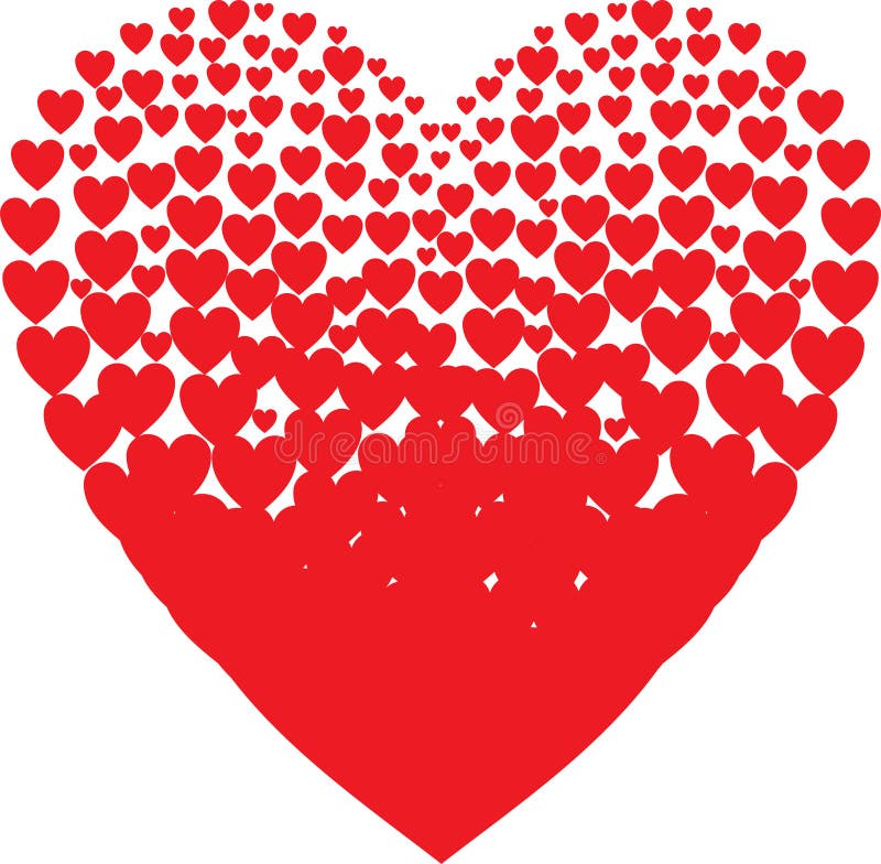 Valentinsammansättning av hjärtorna vektor vektor illustrationer Valentinsammansättning av hjärtorna vektor vektor illustrationer