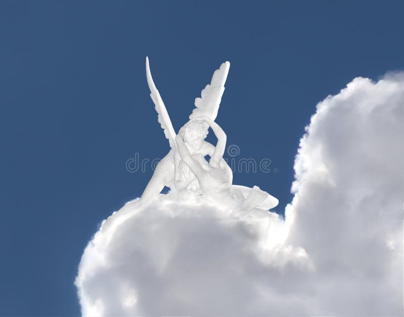 eros and psyche on love cloud. eros and psyche on love cloud