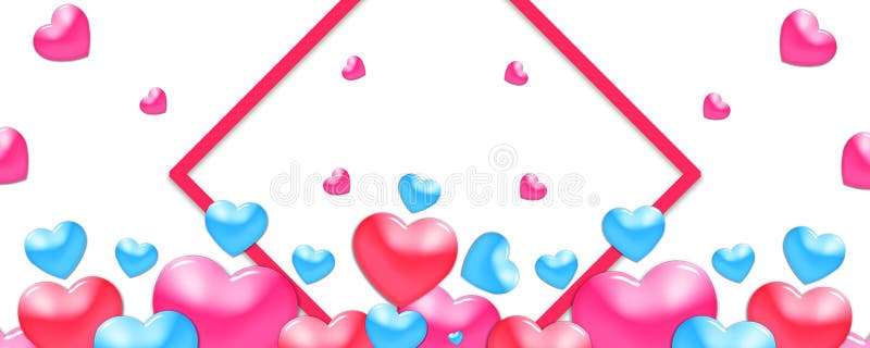 Valentinsgrüße entwerfen, bunte Herzen auf weißem Hintergrund mit Grenze und Kopienraum Valentinstag, lizenzfreie abbildung Valentinsgrüße entwerfen, bunte Herzen auf weißem Hintergrund mit Grenze und Kopienraum Valentinstag, lizenzfreie abbildung