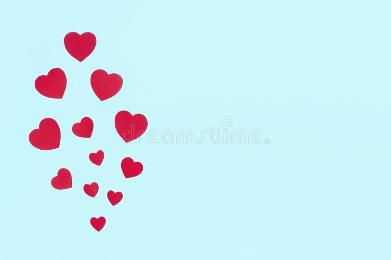 Valentinstag Minimaler Blauer Hintergrund Stockfoto Bild Von Flach Dekor 169704268