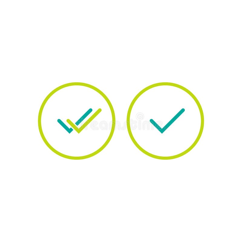 Double Checking Icon Double Tick Check Mark Flat Done Sticker Icon Isolated  On White Accept Button Good For Web And Software Interfaces Vector  Illustration Stock Illustration - Download Image Now - iStock