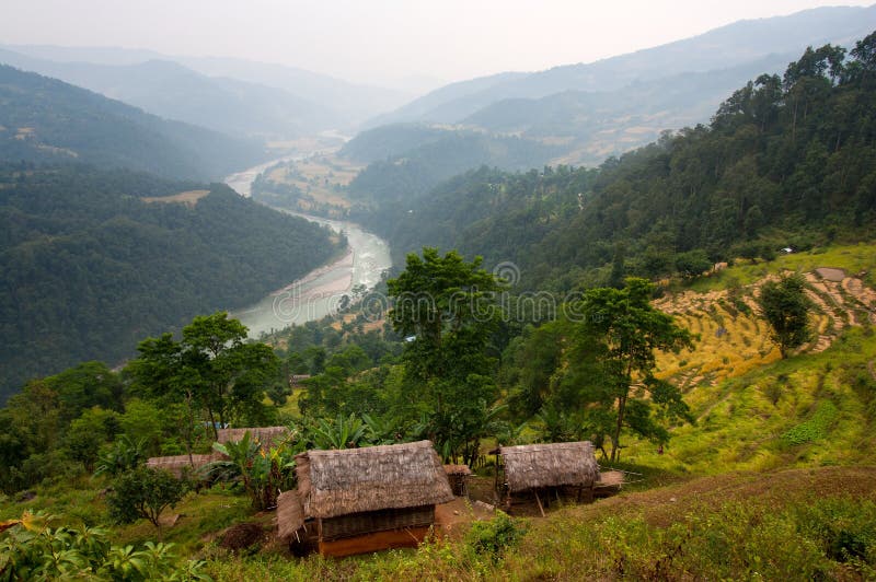 Valle di Arun - Nepal immagine stock libera da diritti Valle di Arun - Nepal immagine stock libera da diritti