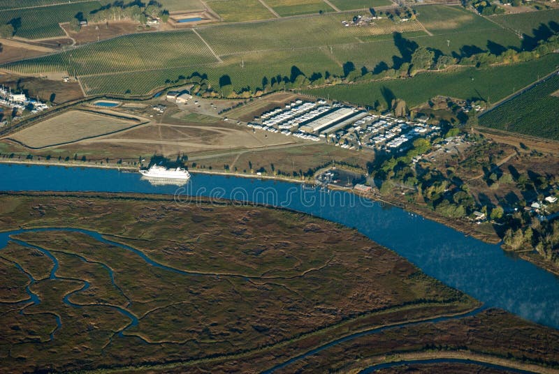 Vallejo bay from the air stock image. Image of shore, sausalito 4303087