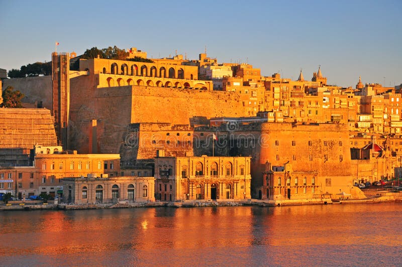 Valletta, Malta stock image. Image of wall, daybreak 40926695