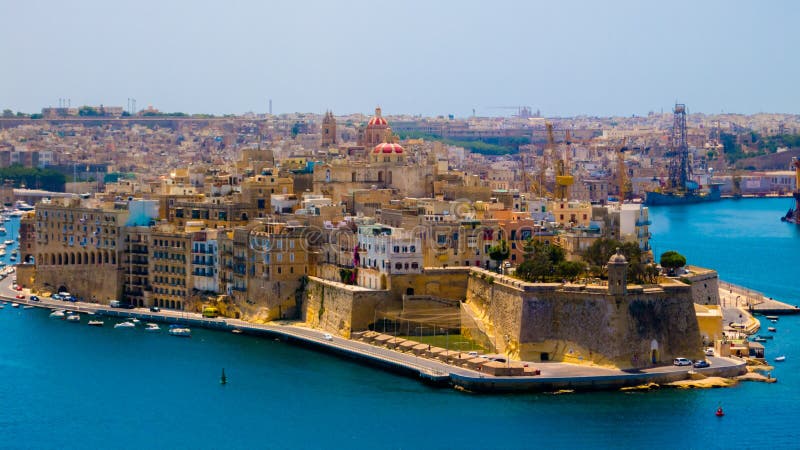 Valletta stad i Malta arkivbild Valletta stad i Malta arkivbild