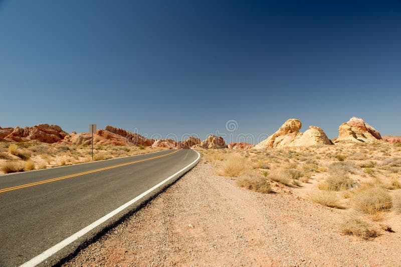 Valley of Fire Road royalty free stock images Valley of Fire Road royalty free stock images