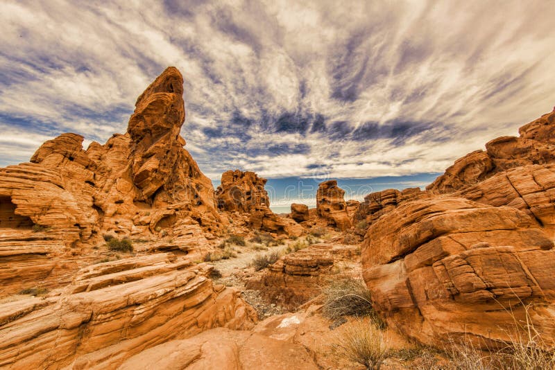 Valley of Fire rock formation stock image