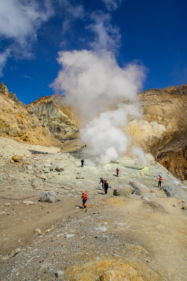 Valley with Fumaroles Mutnovsky Volcano Editorial Photography Image of mutnovsky, fumarole