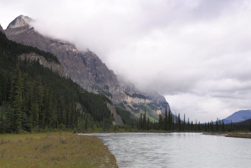 Valley of Saskatchewan River in Canadian Rockies