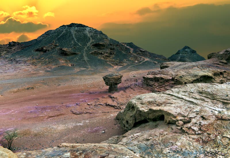 Valley of Timna park at sunrise, Israel