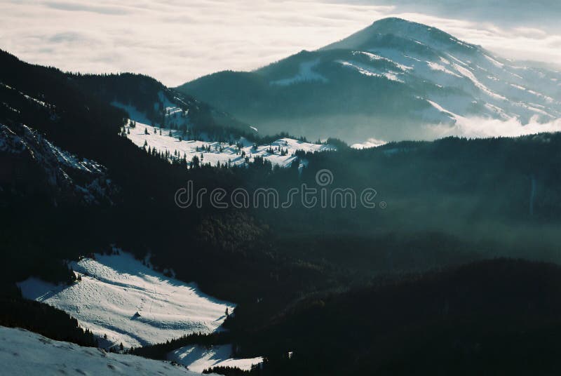 Rucar Bran valley betwen Piatra Craiului & Bucegi Mountains. Rucar Bran valley betwen Piatra Craiului & Bucegi Mountains
