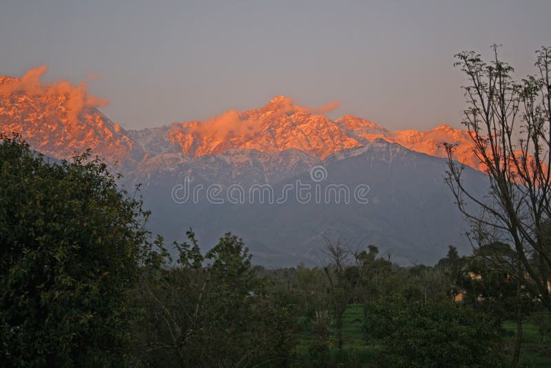 Vibrant HImalayan sunsets from Osho Nisarga. Vibrant HImalayan sunsets from Osho Nisarga