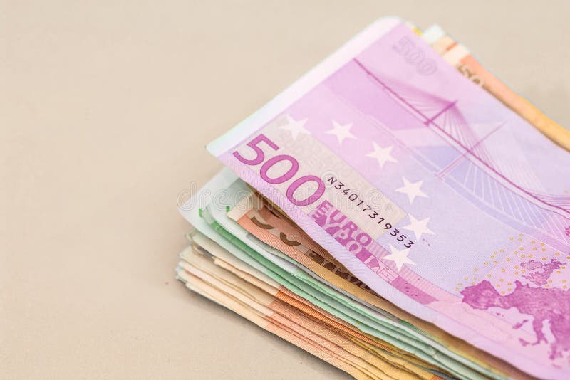 different values of European union money currency. Euro cash background. Finance and investment. different values of European union money currency. Euro cash background. Finance and investment