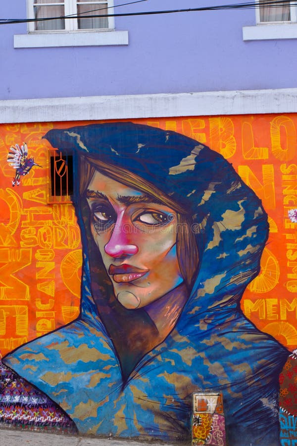 Valparaiso gata Art Graffiti arkivfoton Valparaiso gata Art Graffiti arkivfoton