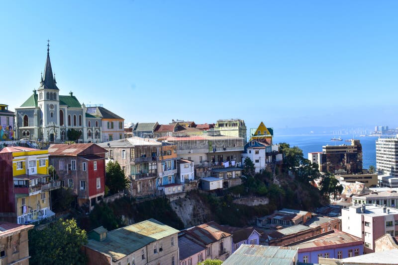 Valparaiso un chiaro giorno fotografia stock libera da diritti Valparaiso un chiaro giorno fotografia stock libera da diritti