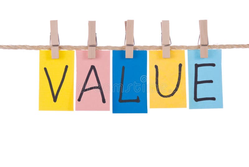 Value, Colorful words royalty free stock photo