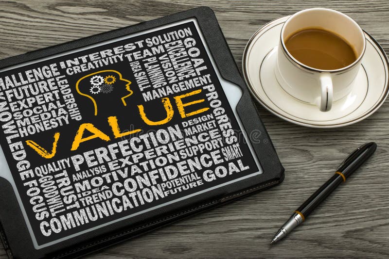 Value concept stock photo