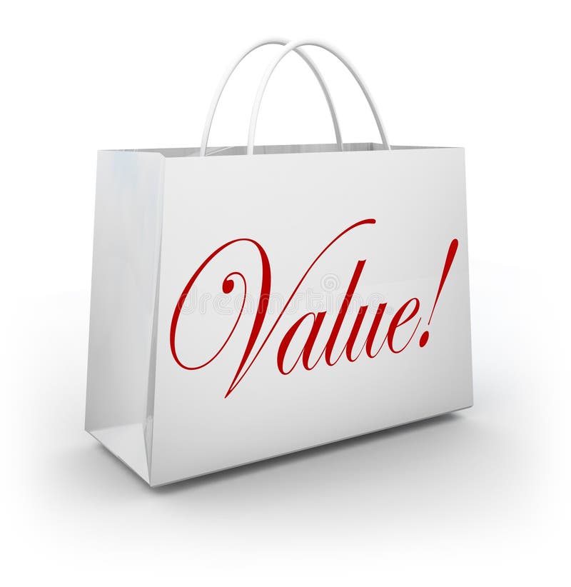 Value Word Shopping Bag Special Deal Savings