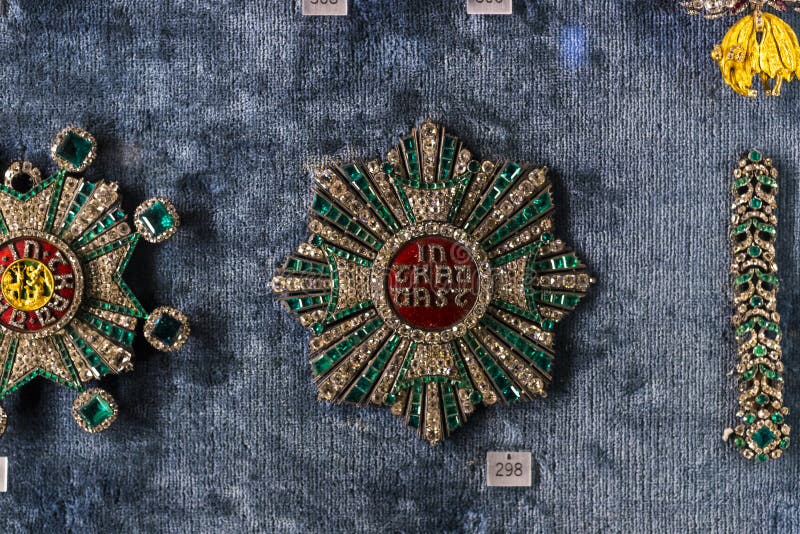 Values and artifacts Treasury of the Bavarian kings in the residence of the Bavarian kingdom in Munich. stock images