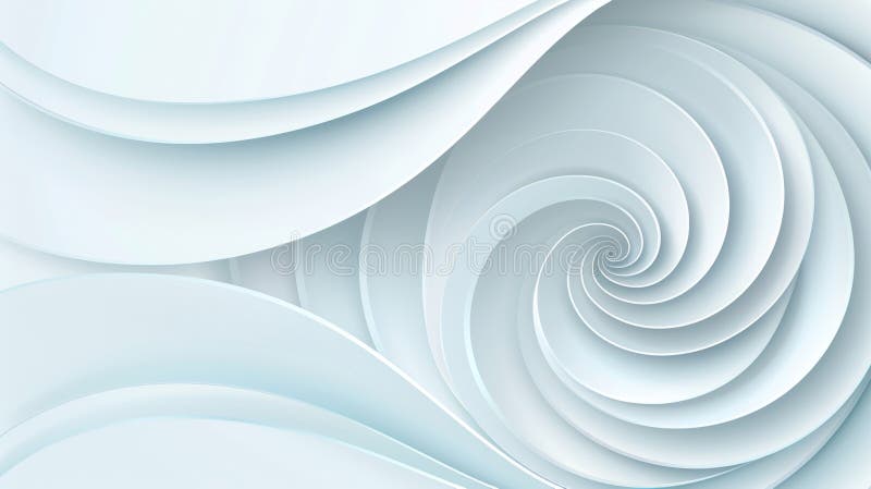Valuri Albicioase Abstracte. Design de forme geometrice minimaliste cu lumină fină și fundal. stock illustration