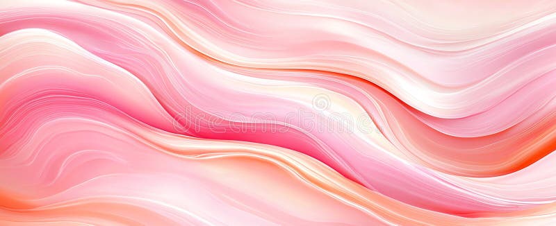 Valuri de curgere abstracte, roz și alb, care creează un fond de senin moale, ideal pentru proiectele de design și pentru aplicați royalty free illustration