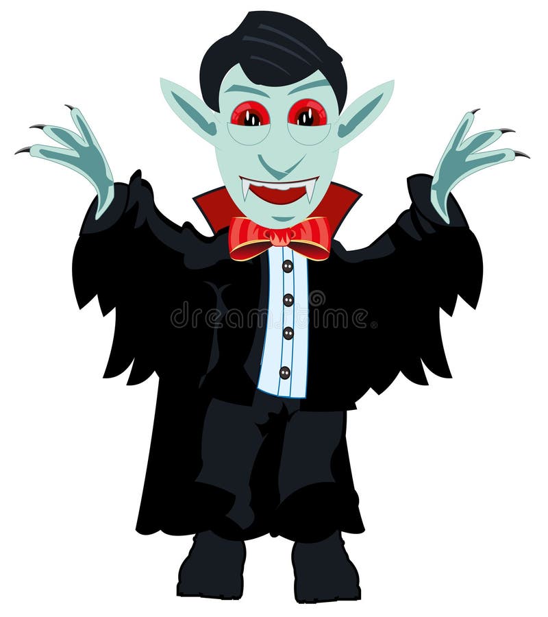 Vampire Dracula on White Background is Insulated Stock Vector ...