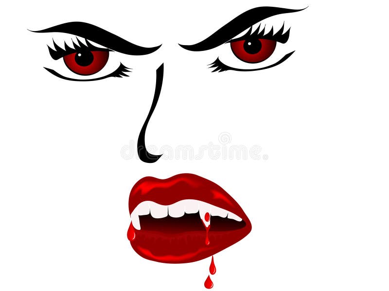 Female Vampire Face stock illustration. Illustration of colored - 3131762