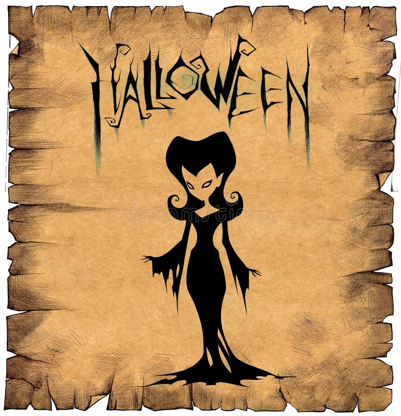 Vampire lady vector illustration