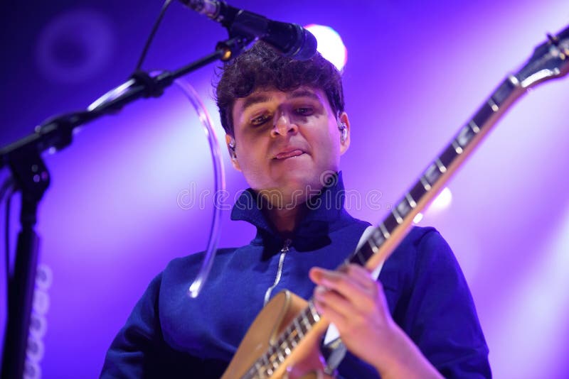 Vampire Weekend (indie rock band) perform in concert at Razzmatazz