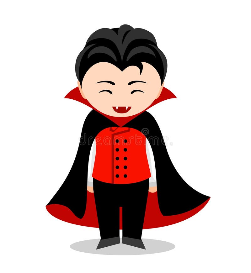 Personagem De Desenho Animado De Vampiro No Fundo Do Cemitério Noturno.  Ilustração De Halloween De Criatura Engraçada. Pacote, Cartaz Ou Design De  Convite De Saudação. Vector Isolado Royalty Free SVG, Cliparts, Vetores