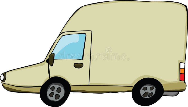 Illustration of a funny van