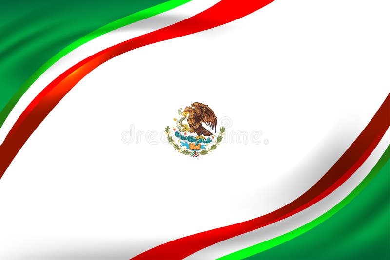 Kleurconcept van de Mexicaanse vlag als achtergrond vector illustratie