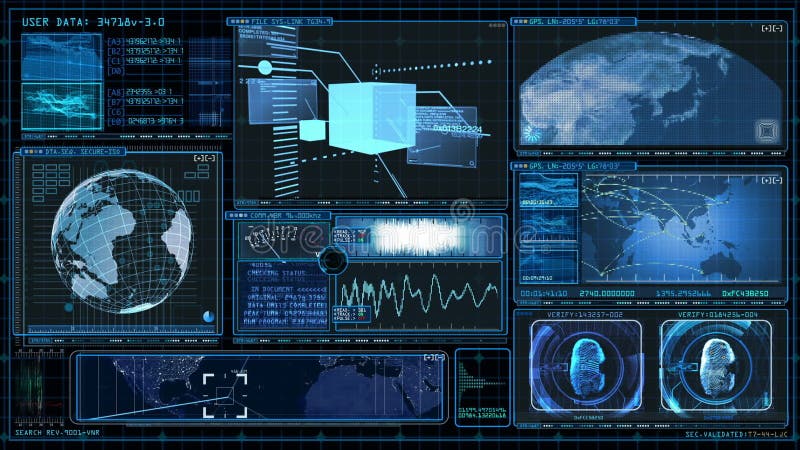 Van de Computergegevens van de technologieinterface het Scherm GUI