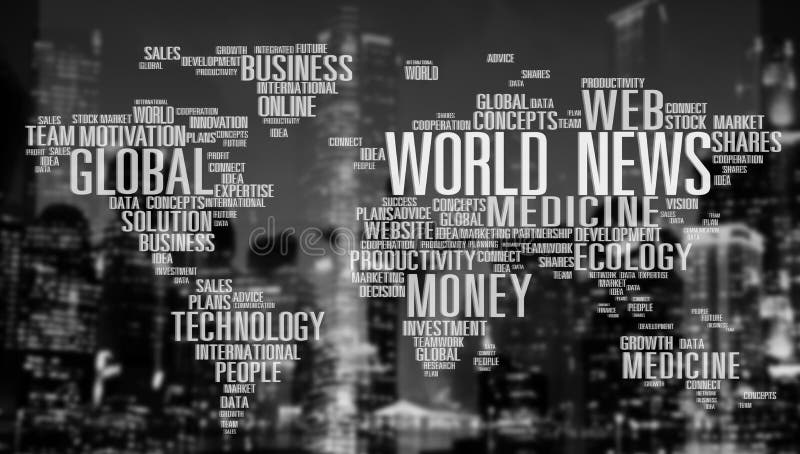 Van de de Gegevensecologie van het wereldnieuws het Concept van de de Investerings maket Geneeskunde stock illustratie Van de de Gegevensecologie van het wereldnieuws het Concept van de de Investerings maket Geneeskunde stock illustratie