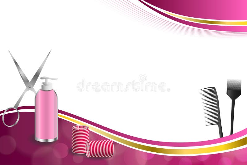 Van de de hulpmiddelen rode krulspeld van de achtergrond de abstracte roze het kappenkapper van de de schaarborstel illustratie v vector illustratie Van de de hulpmiddelen rode krulspeld van de achtergrond de abstracte roze het kappenkapper van de de schaarborstel illustratie v vector illustratie