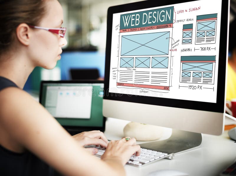 Van de de Lay-outtechnologie van Internet van het Webontwerp de Homepageconcept royalty-vrije stock afbeelding Van de de Lay-outtechnologie van Internet van het Webontwerp de Homepageconcept royalty-vrije stock afbeelding