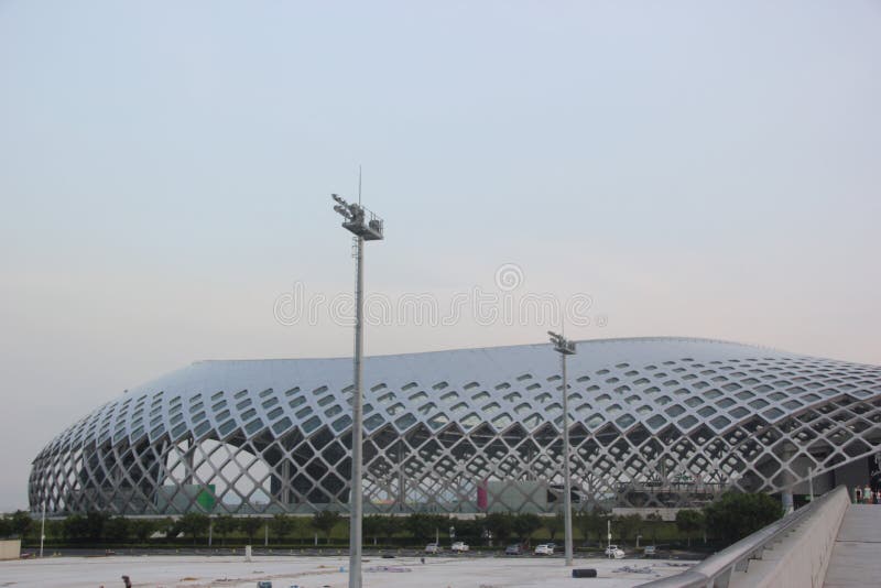 Van de de lentecocon van AZIË CHINA Shenzhen de Sportencentrum royalty-vrije stock fotografie Van de de lentecocon van AZIË CHINA Shenzhen de Sportencentrum royalty-vrije stock fotografie