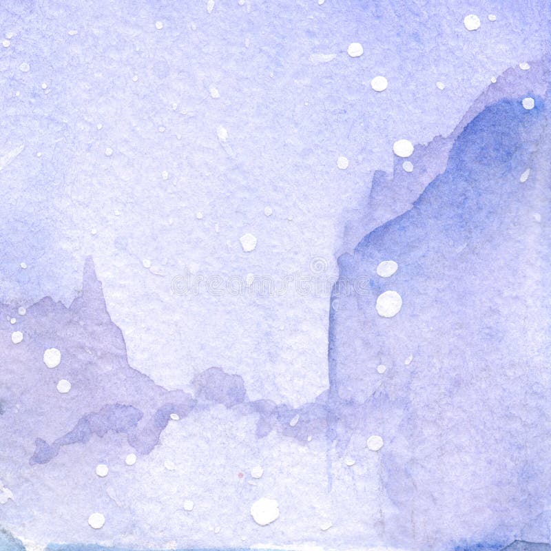 Van de de sneeuwhemel van de waterverf de violette winter achtergrond van de het landschapstextuur royalty-vrije illustratie Van de de sneeuwhemel van de waterverf de violette winter achtergrond van de het landschapstextuur royalty-vrije illustratie