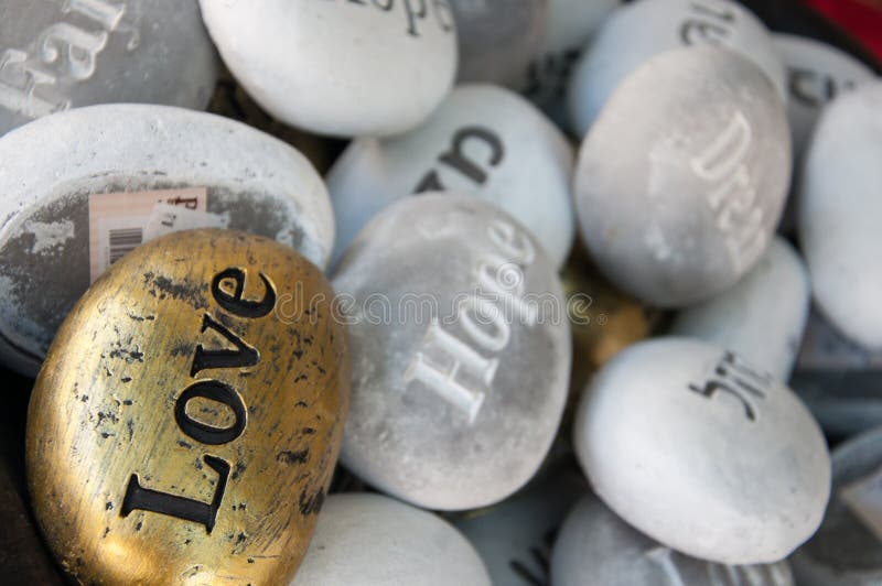 Stones souvenirs happiness love hope dreams English Hebrew. Stones souvenirs happiness love hope dreams English Hebrew