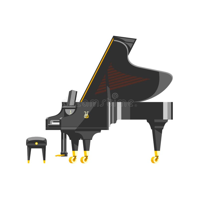 Van de het instrumenten klassieke musicus van de toetsenbordpiano muzikale het materiaal vectorillustratie royalty-vrije illustratie Van de het instrumenten klassieke musicus van de toetsenbordpiano muzikale het materiaal vectorillustratie royalty-vrije illustratie